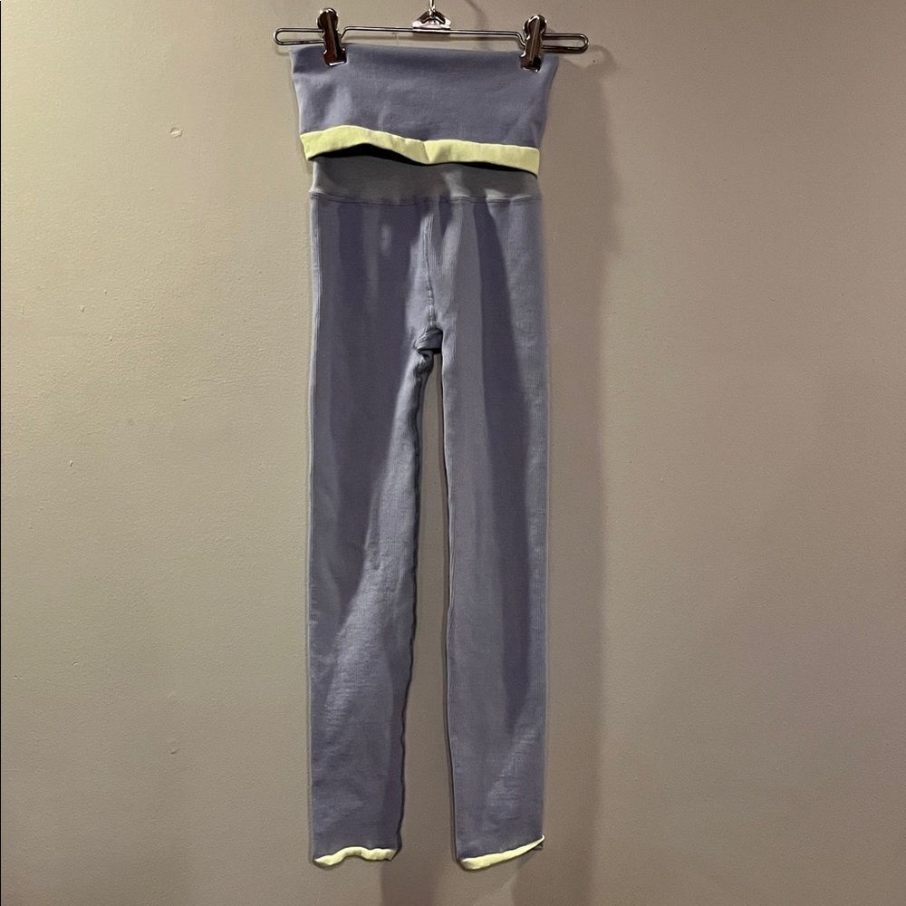Free People Women's Leggings in Blue and Yellow